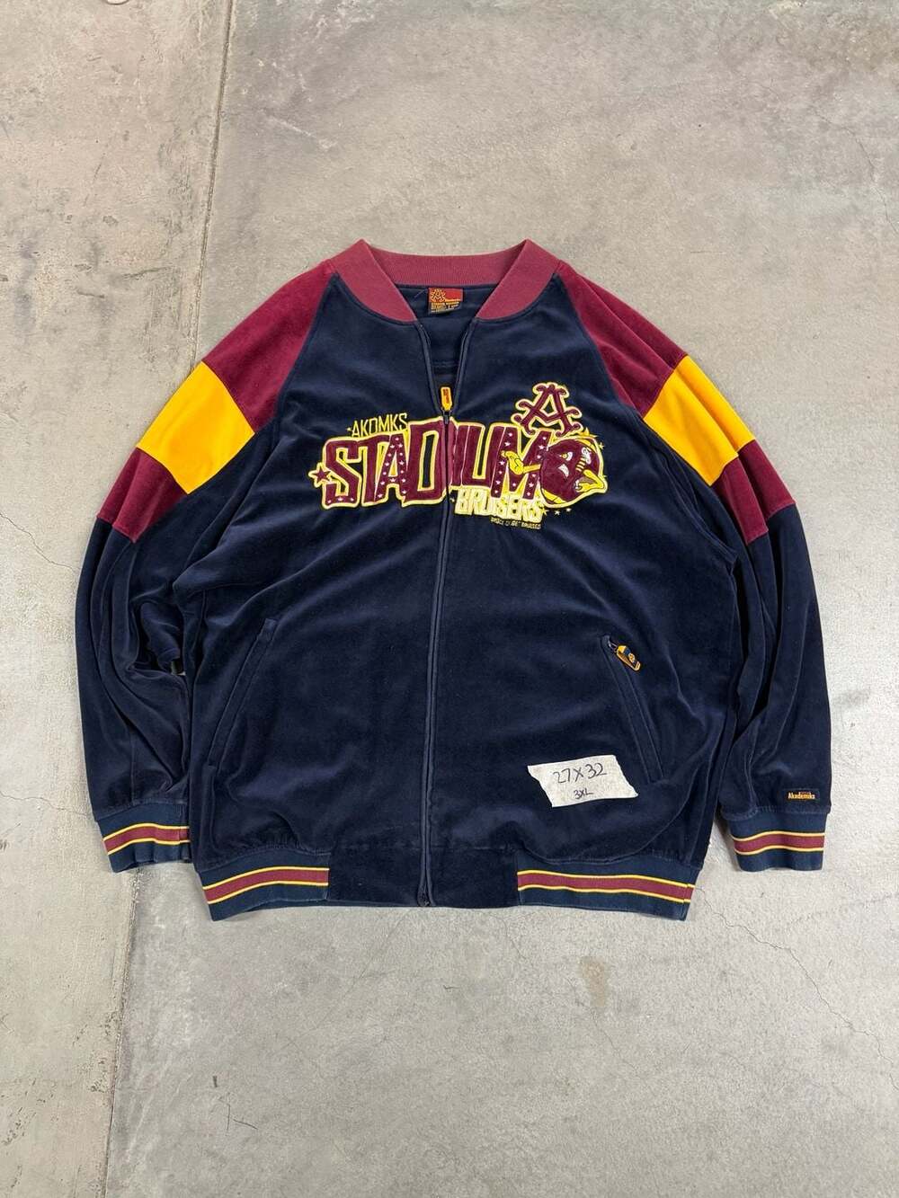 Vintage Akademiks Track Suit Velour Stadium Bruisers Football Jacket